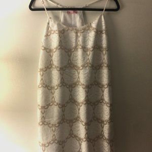 Lilly Pulitzer - size small - Lilly Pad Lace Dress with white and gold design